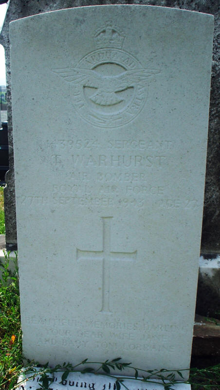 Sgt Thomas Warhurst<br/><br /><br />died September 27th, 1943